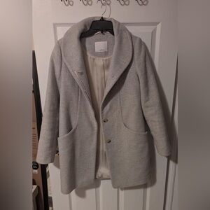 Wilfred Women's Light Gray Pea Coat